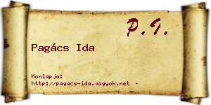 Pagács Ida névjegykártya